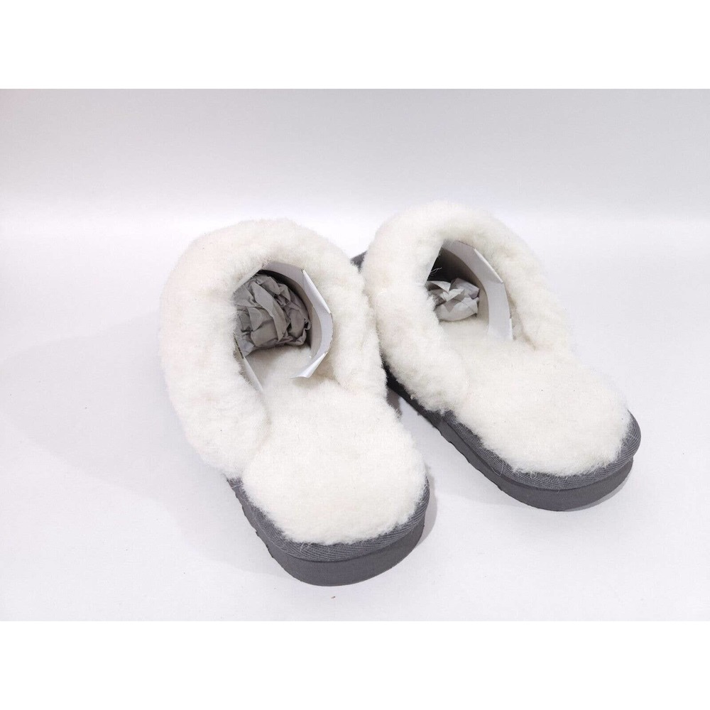 Womens Muk Luks Sweater Knit Scuff Size Medium 7 Slippers Slip On Gray New - Picture 9 of 10